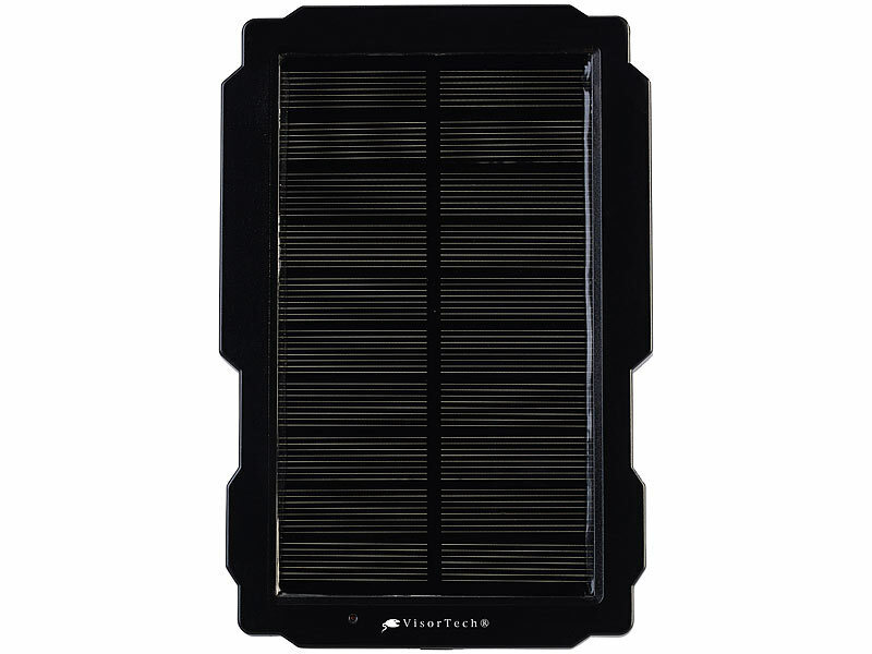 VisorTech Akku-Solarpanel für Wild und Outdoor-Kameras, 6 & 12